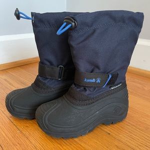 Kamik Wesley Kids Snow Boots Child Toddler Size 9 Blue Black